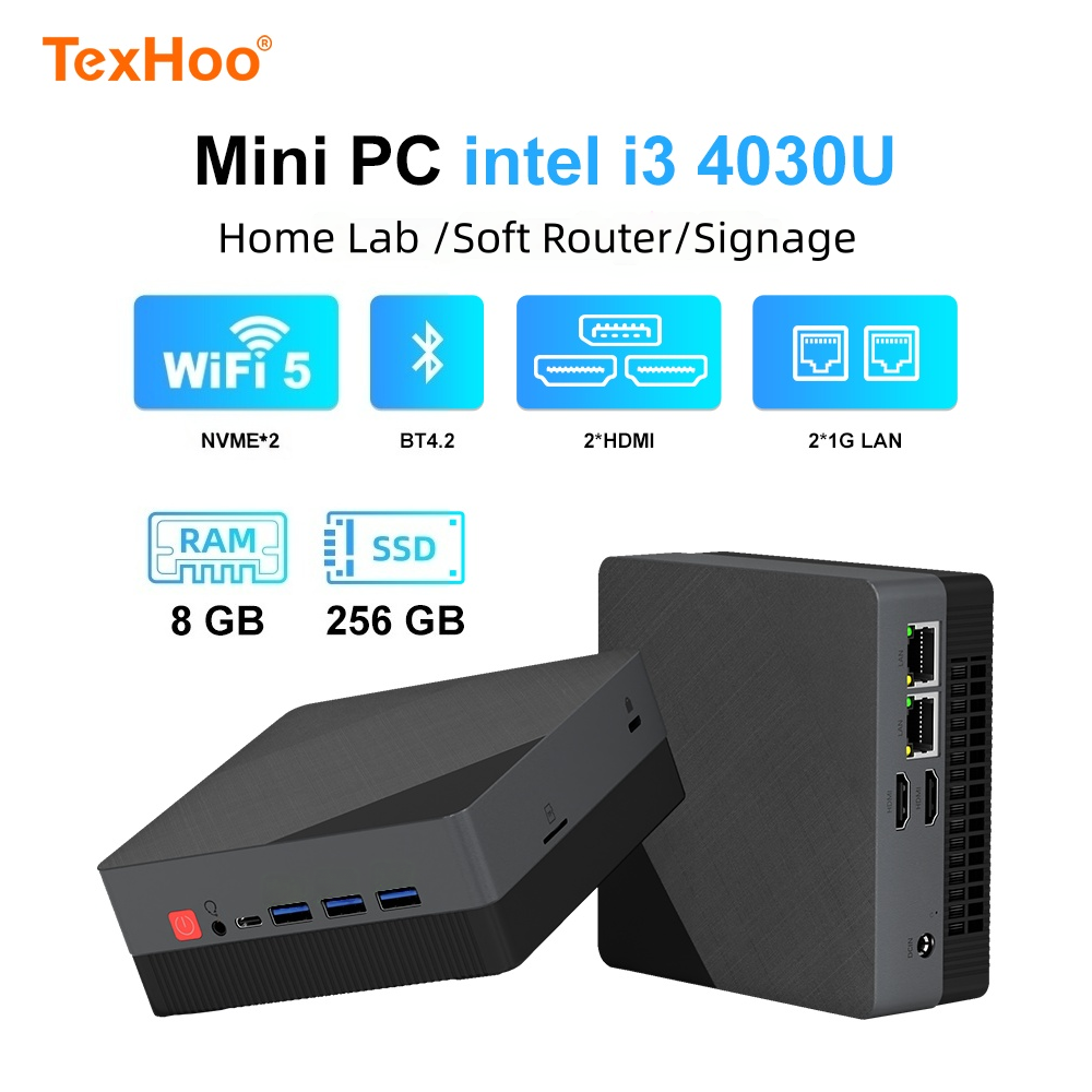 Texhoo MINI PC Intel Core I3 4 - Memory Card Ssd recensie en prijs