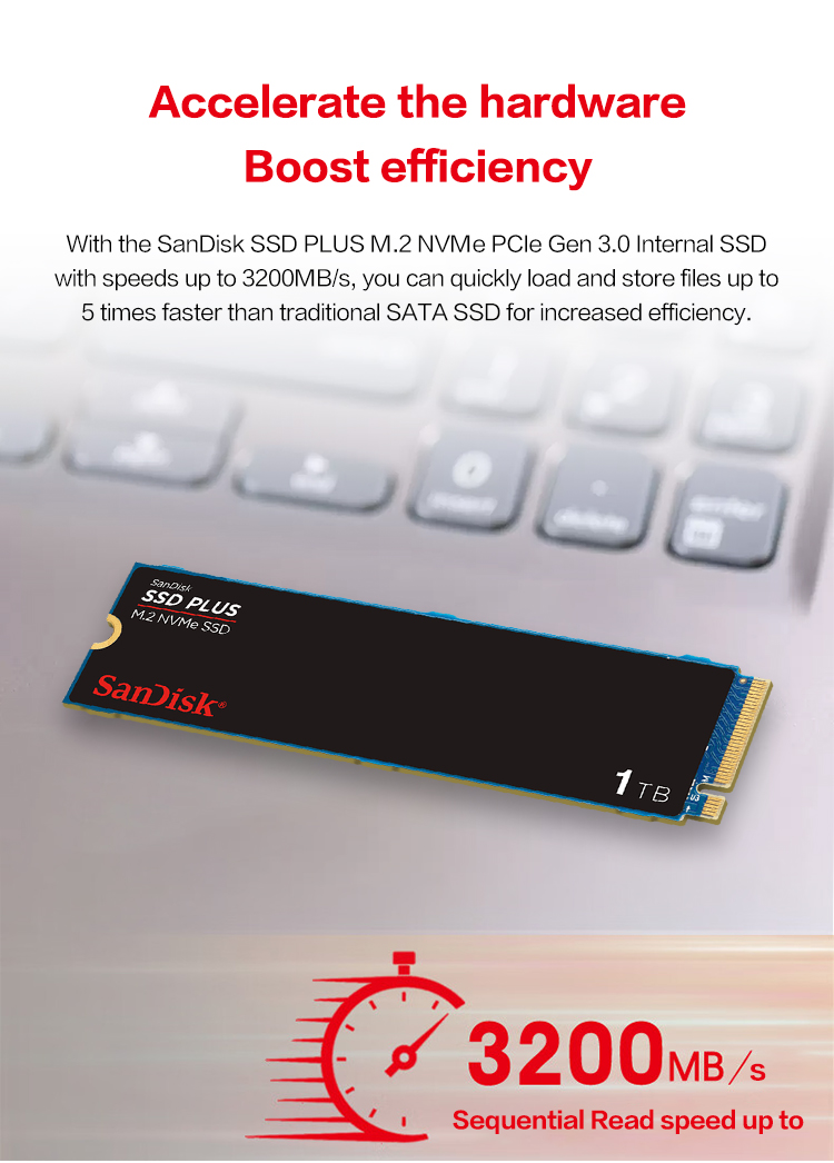 SanDisk SSD PLUS M.2 NVMe SSD  - Ssd 500Gb recensie en prijs
